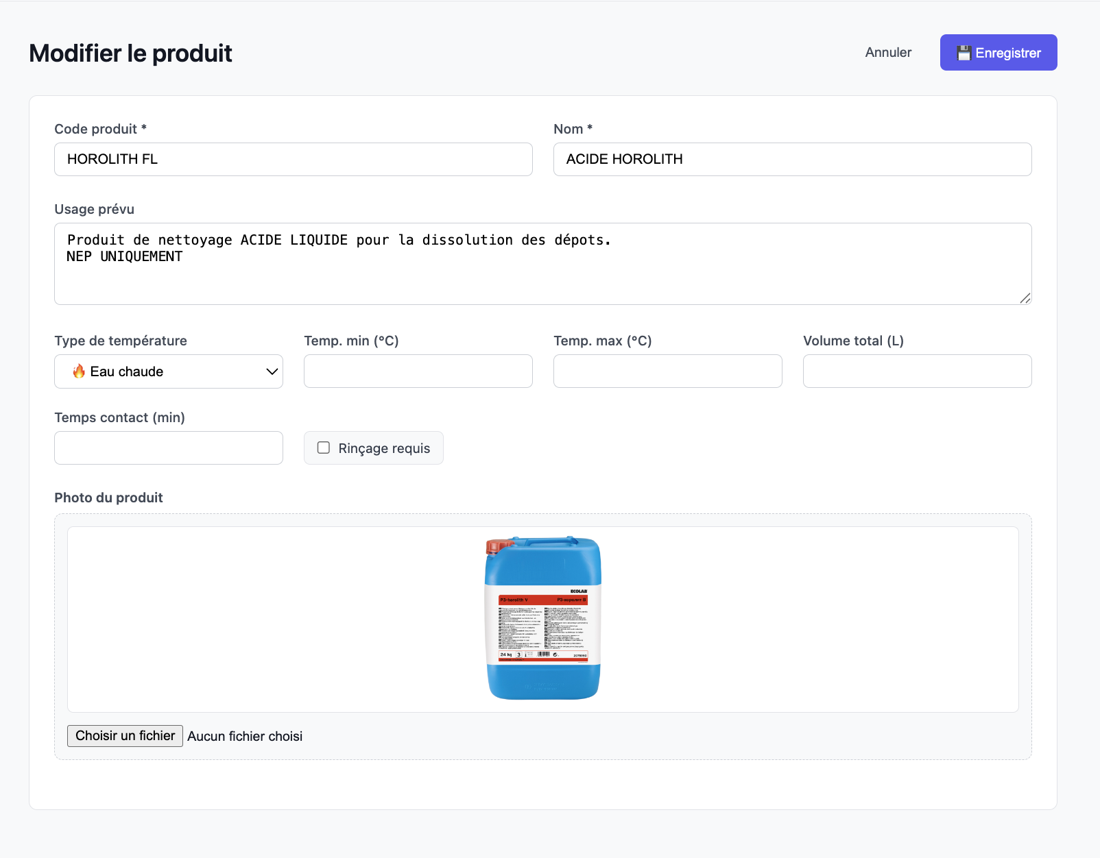 Chariot de manutention - Fiche équipement Surgente